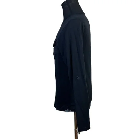 Buckle Black | Men's Athletic Fit Double Front Pockets Long Sleeve Shirt Small - Picture 3 of 6